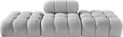 Meridian Furniture - Ames 102" Grey Boucle Fabric Upholstered 3pc. Sofa - 611Grey-S102C - GreatFurnitureDeal
