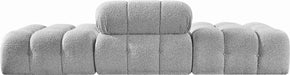 Meridian Furniture - Ames 102" Grey Boucle Fabric Upholstered 3pc. Sofa - 611Grey-S102C - GreatFurnitureDeal
