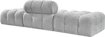 Meridian Furniture - Ames 102" Grey Boucle Fabric Upholstered 3pc. Sofa - 611Grey-S102C - GreatFurnitureDeal