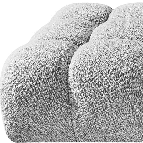 Meridian Furniture - Ames 102" Grey Boucle Fabric Upholstered 3pc. Sofa - 611Grey-S102C - GreatFurnitureDeal