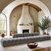 Meridian Furniture - Ames 170" Grey Boucle Fabric Upholstered 5pc. Sofa - 611Grey-S170A - GreatFurnitureDeal
