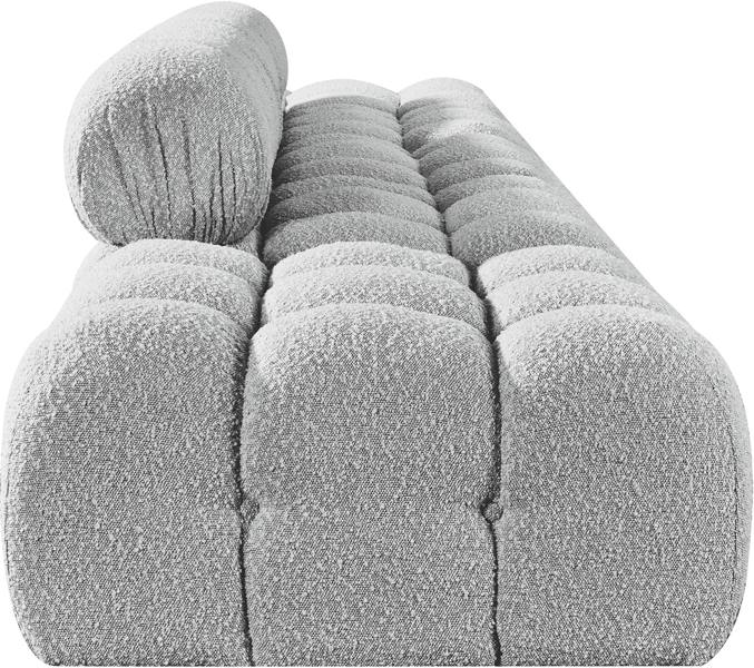 Meridian Furniture - Ames 170" Grey Boucle Fabric Upholstered 5pc. Sofa - 611Grey-S170A - GreatFurnitureDeal