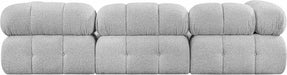 Meridian Furniture - Ames 102" Grey Boucle Fabric Upholstered 4pc. Sectional - 611Grey-Sec4A - GreatFurnitureDeal