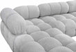 Meridian Furniture - Ames 170" Grey Boucle Fabric Upholstered 7pc. Sectional - 611Grey-Sec7B - GreatFurnitureDeal