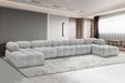 Meridian Furniture - Ames 170" Grey Boucle Fabric Upholstered 7pc. Sectional - 611Grey-Sec7B - GreatFurnitureDeal