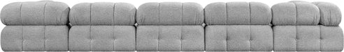 Meridian Furniture - Ames 170" Grey Boucle Fabric Upholstered 7pc. Sectional - 611Grey-Sec7B - GreatFurnitureDeal