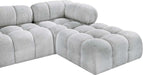 Meridian Furniture - Ames 170" Grey Boucle Fabric Upholstered 7pc. Sectional - 611Grey-Sec7B - GreatFurnitureDeal