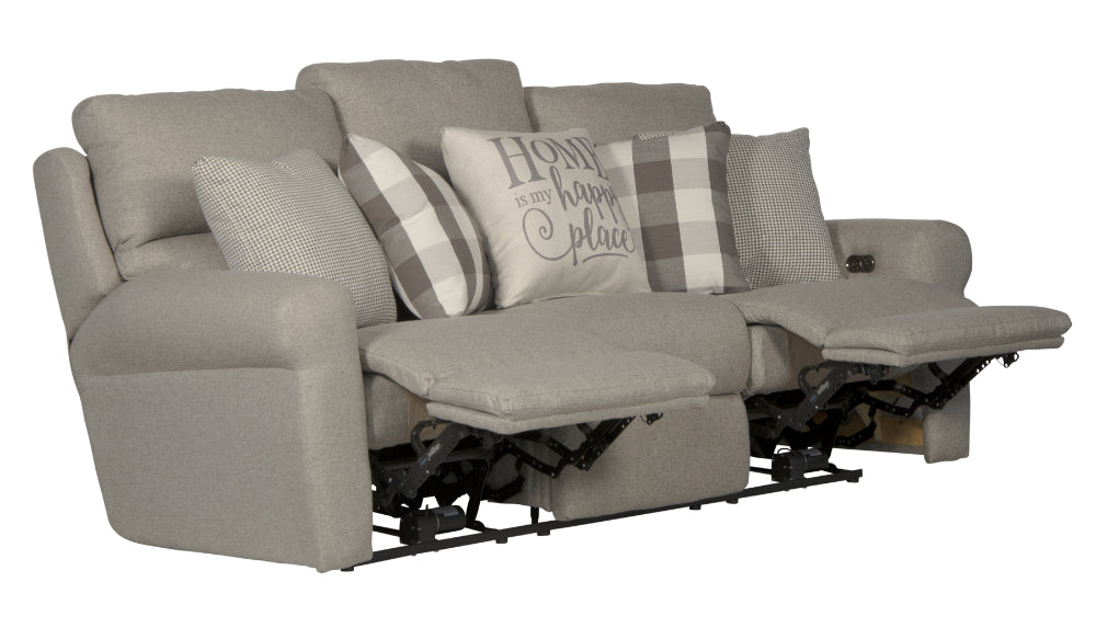 Catnapper - Westport 3 Piece Power Recliner Living Room Set in Metal-Charcoal - 61211-METAL-3SET