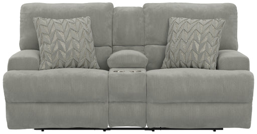 Catnapper - Renaldo Power Lay Flat Recl Console Loveseat w/Zero Gravity in Stone - 61289-STONE - GreatFurnitureDeal