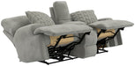 Catnapper - Renaldo Power Lay Flat Recl Console Loveseat w/Zero Gravity in Stone - 61289-STONE - GreatFurnitureDeal