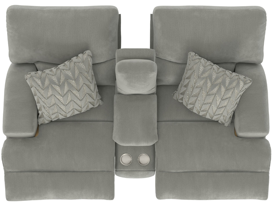 Catnapper - Renaldo 3 Piece Power Reclining Living Room Set in Stone - 61281-89-280-STONE
