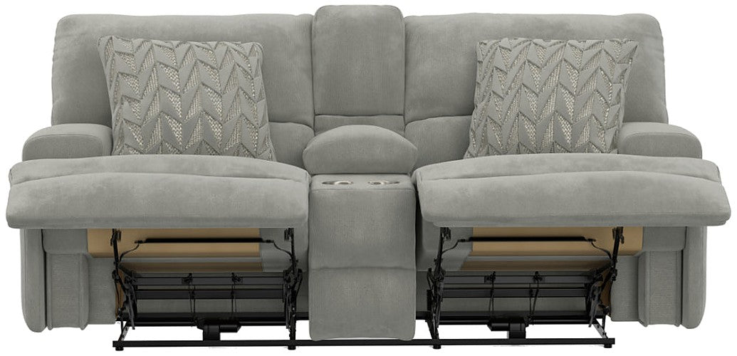 Catnapper - Renaldo Power Lay Flat Recl Console Loveseat w/Zero Gravity in Stone - 61289-STONE - GreatFurnitureDeal