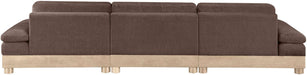 Meridian Furniture - Turin 135.5" Brown Chenille Fabric Upholstered 3pc. Modular Sofa - 612Brown-S3A - GreatFurnitureDeal