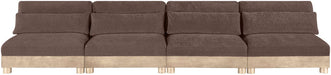 Meridian Furniture - Turin 160" Brown Chenille Fabric Upholstered 4pc. Modular Sofa - 612Brown-S4B - GreatFurnitureDeal