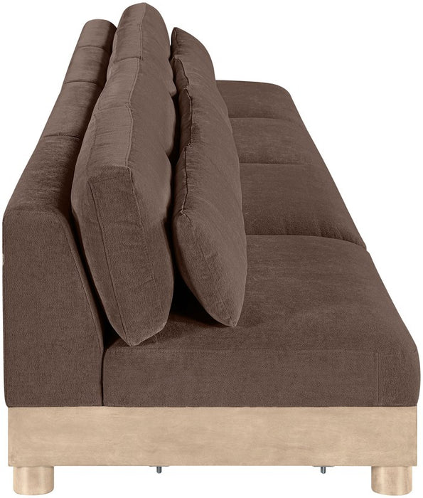 Meridian Furniture - Turin 160" Brown Chenille Fabric Upholstered 4pc. Modular Sofa - 612Brown-S4B - GreatFurnitureDeal