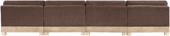 Meridian Furniture - Turin 160" Brown Chenille Fabric Upholstered 4pc. Modular Sofa - 612Brown-S4B - GreatFurnitureDeal