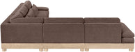 Meridian Furniture - Turin 127.75" Brown Chenille Fabric Upholstered 5pc. Modular Sectional - 612Brown-Sec5B - GreatFurnitureDeal