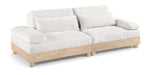 Meridian Furniture - Turin 95.5" Cream Chenille Fabric Upholstered 2pc. Modular Sofa - 612Cream-S2A - GreatFurnitureDeal