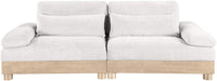 Meridian Furniture - Turin 95.5" Cream Chenille Fabric Upholstered 2pc. Modular Sofa - 612Cream-S2A - GreatFurnitureDeal