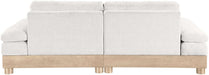 Meridian Furniture - Turin 95.5" Cream Chenille Fabric Upholstered 2pc. Modular Sofa - 612Cream-S2A - GreatFurnitureDeal