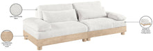 Meridian Furniture - Turin 95.5" Cream Chenille Fabric Upholstered 2pc. Modular Sofa - 612Cream-S2A - GreatFurnitureDeal