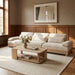Meridian Furniture - Turin 135.5" Cream Chenille Fabric Upholstered 3pc. Modular Sofa - 612Cream-S3A - GreatFurnitureDeal