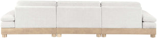 Meridian Furniture - Turin 135.5" Cream Chenille Fabric Upholstered 3pc. Modular Sofa - 612Cream-S3A - GreatFurnitureDeal
