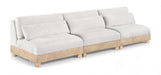 Meridian Furniture - Turin 120" Cream Chenille Fabric Upholstered 3pc. Modular Sofa - 612Cream-S3B - GreatFurnitureDeal