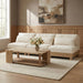 Meridian Furniture - Turin 120" Cream Chenille Fabric Upholstered 3pc. Modular Sofa - 612Cream-S3B - GreatFurnitureDeal