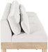 Meridian Furniture - Turin 120" Cream Chenille Fabric Upholstered 3pc. Modular Sofa - 612Cream-S3B - GreatFurnitureDeal