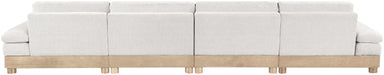 Meridian Furniture - Turin 175.5" Cream Chenille Fabric Upholstered 4pc. Modular Sofa - 612Cream-S4A - GreatFurnitureDeal