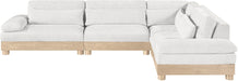 Meridian Furniture - Turin 127.75" Cream Chenille Fabric Upholstered 4pc. Modular Sectional - 612Cream-Sec4A - GreatFurnitureDeal