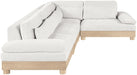 Meridian Furniture - Turin 127.75" Cream Chenille Fabric Upholstered 4pc. Modular Sectional - 612Cream-Sec4A - GreatFurnitureDeal