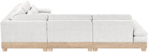 Meridian Furniture - Turin 127.75" Cream Chenille Fabric Upholstered 4pc. Modular Sectional - 612Cream-Sec4A - GreatFurnitureDeal