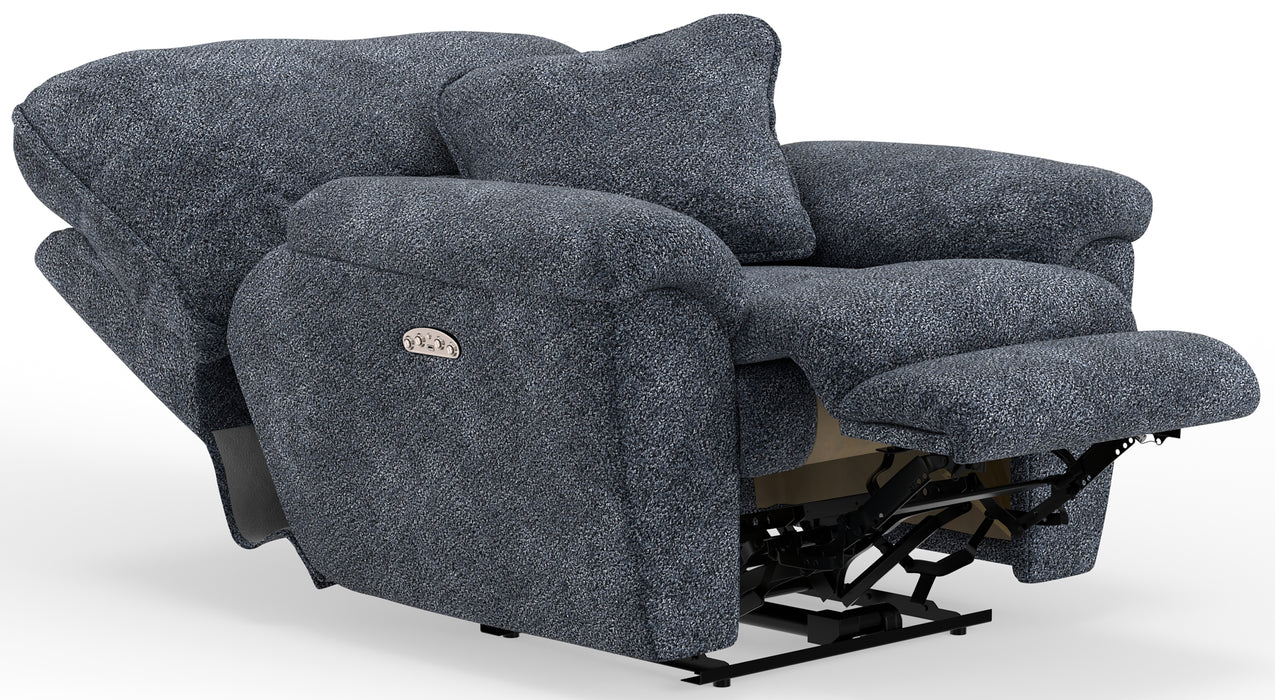 Catnapper - Paxon Power Headrest Deep Seat Lay Flat Recliner in Smoke - 61480-7-SMOKE - GreatFurnitureDeal