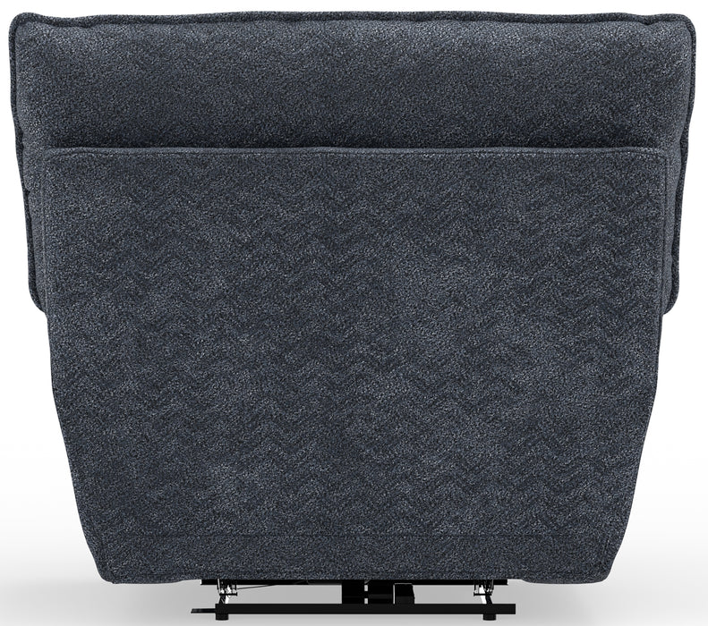 Catnapper - Paxon Power Headrest Deep Seat Lay Flat Recliner in Smoke - 61480-7-SMOKE - GreatFurnitureDeal