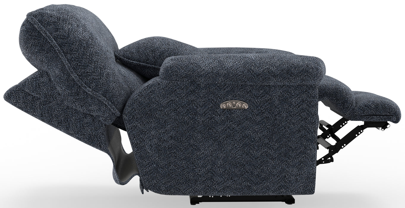 Catnapper - Paxon Power Headrest Deep Seat Lay Flat Recliner in Smoke - 61480-7-SMOKE - GreatFurnitureDeal