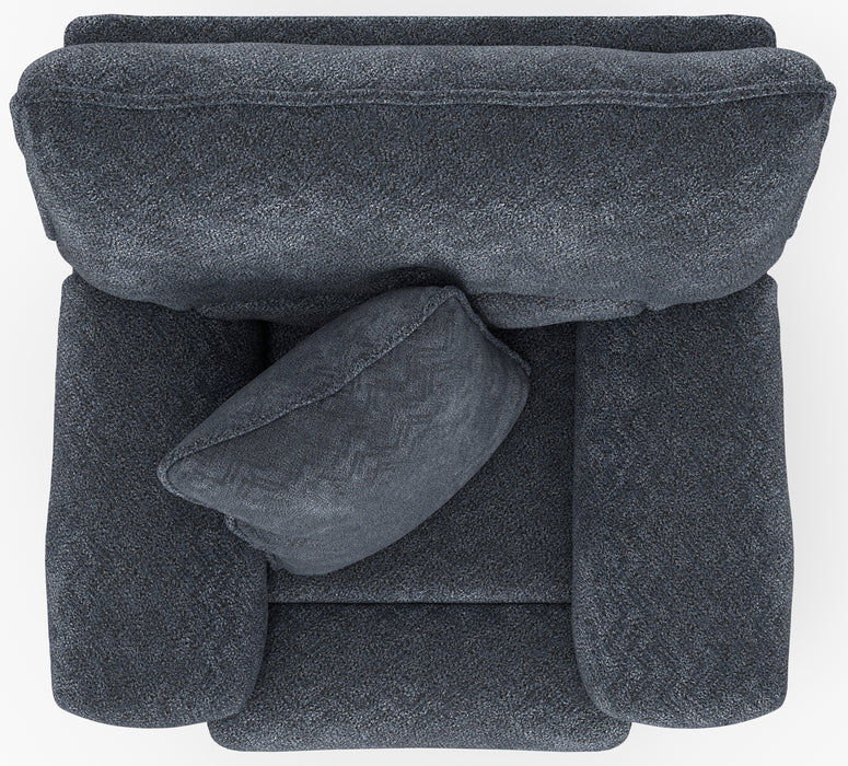 Catnapper - Paxon Power Headrest Deep Seat Lay Flat Recliner in Smoke - 61480-7-SMOKE - GreatFurnitureDeal