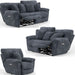 Catnapper - Paxon 3 Piece Power Headrest Reclining Living Room Set in Smoke - 61481-82-80-SMOKE - GreatFurnitureDeal