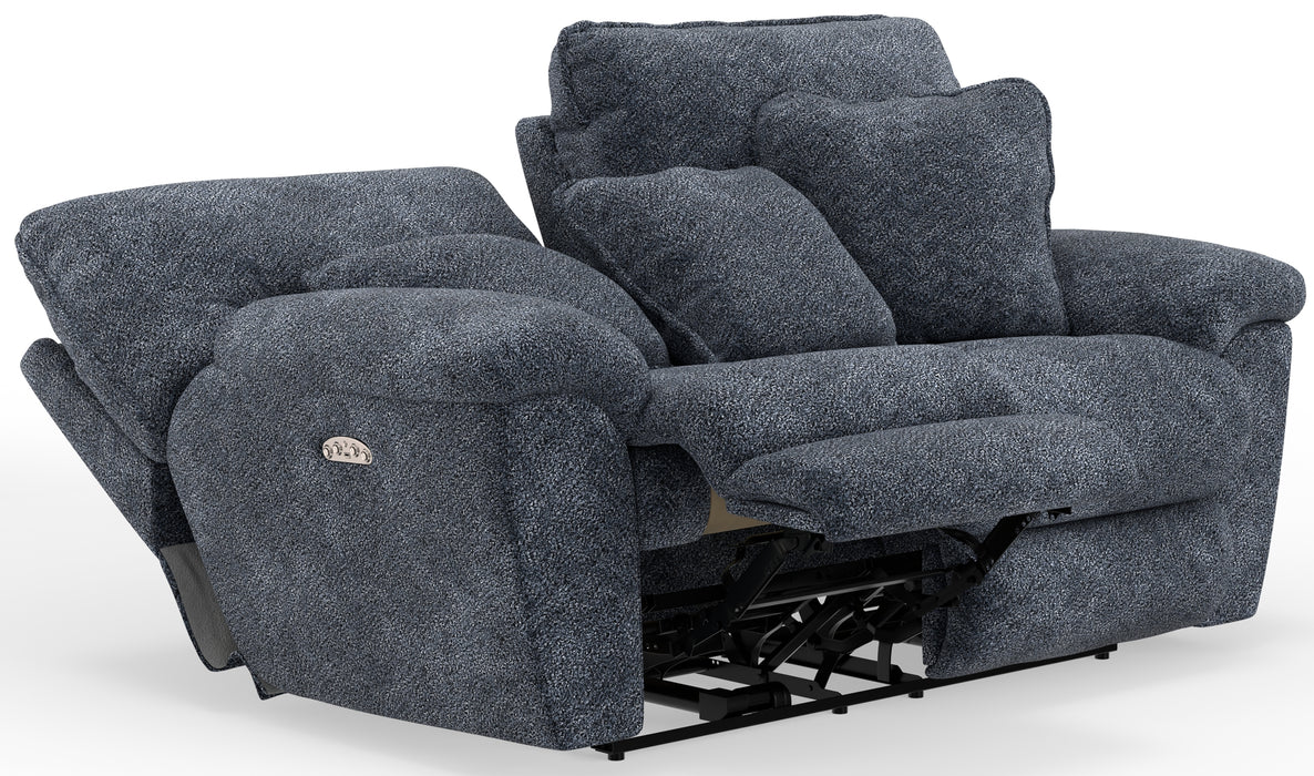 Catnapper - Paxon Power Headrest Deep Seat Reclining Loveseat in Smoke - 61482-SMOKE - GreatFurnitureDeal