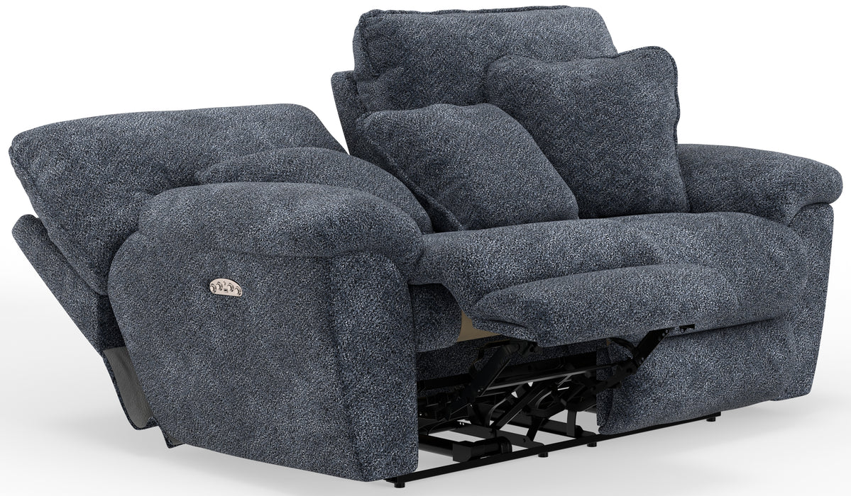 Catnapper - Paxon Power Headrest Deep Seat Reclining Loveseat in Smoke - 61482-SMOKE - GreatFurnitureDeal