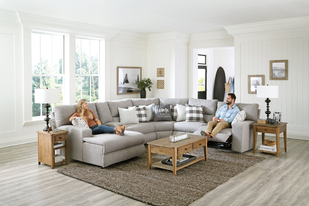 Catnapper - Rockport 6 Piece Power Modular Sectional in Gray - 61502-1509-61505-1508-61505-61507-GRAY