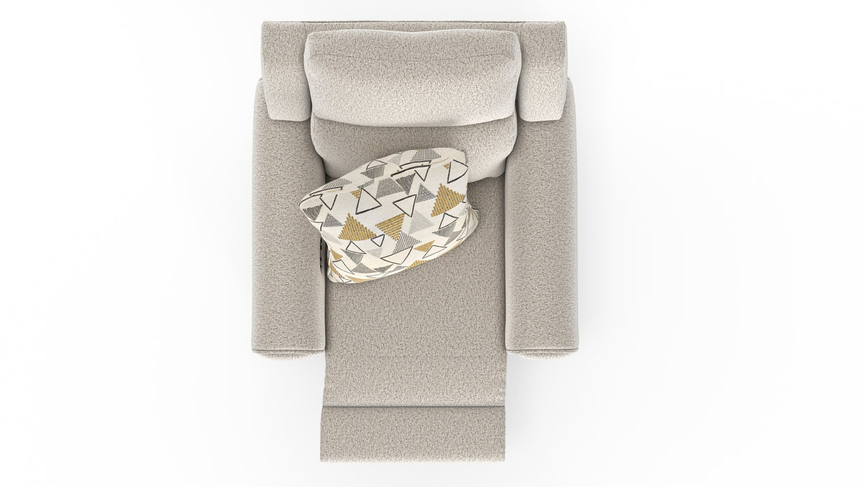 Catnapper - Micah Power Headrest Power Deep Seat Lay Flat Recliner in Oatmeal - 615407-OATMEAL - GreatFurnitureDeal