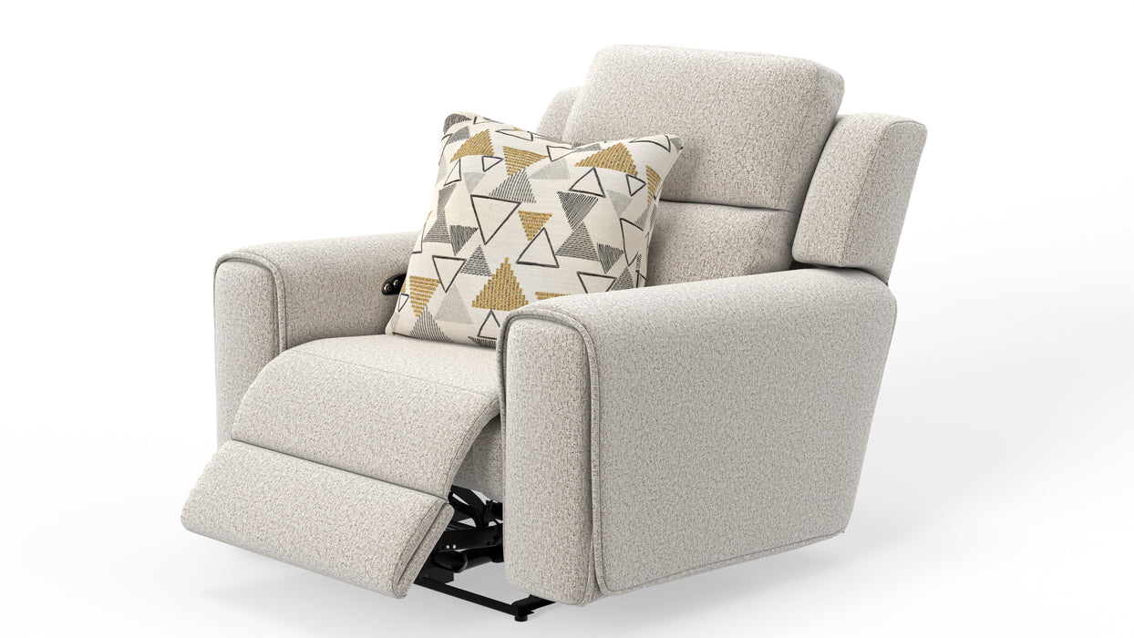 Catnapper - Micah Power Headrest Power Deep Seat Lay Flat Recliner in Oatmeal - 615407-OATMEAL - GreatFurnitureDeal
