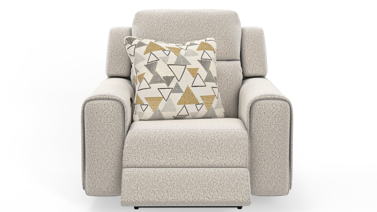 Catnapper - Micah Power Headrest Power Deep Seat Lay Flat Recliner in Oatmeal - 615407-OATMEAL - GreatFurnitureDeal
