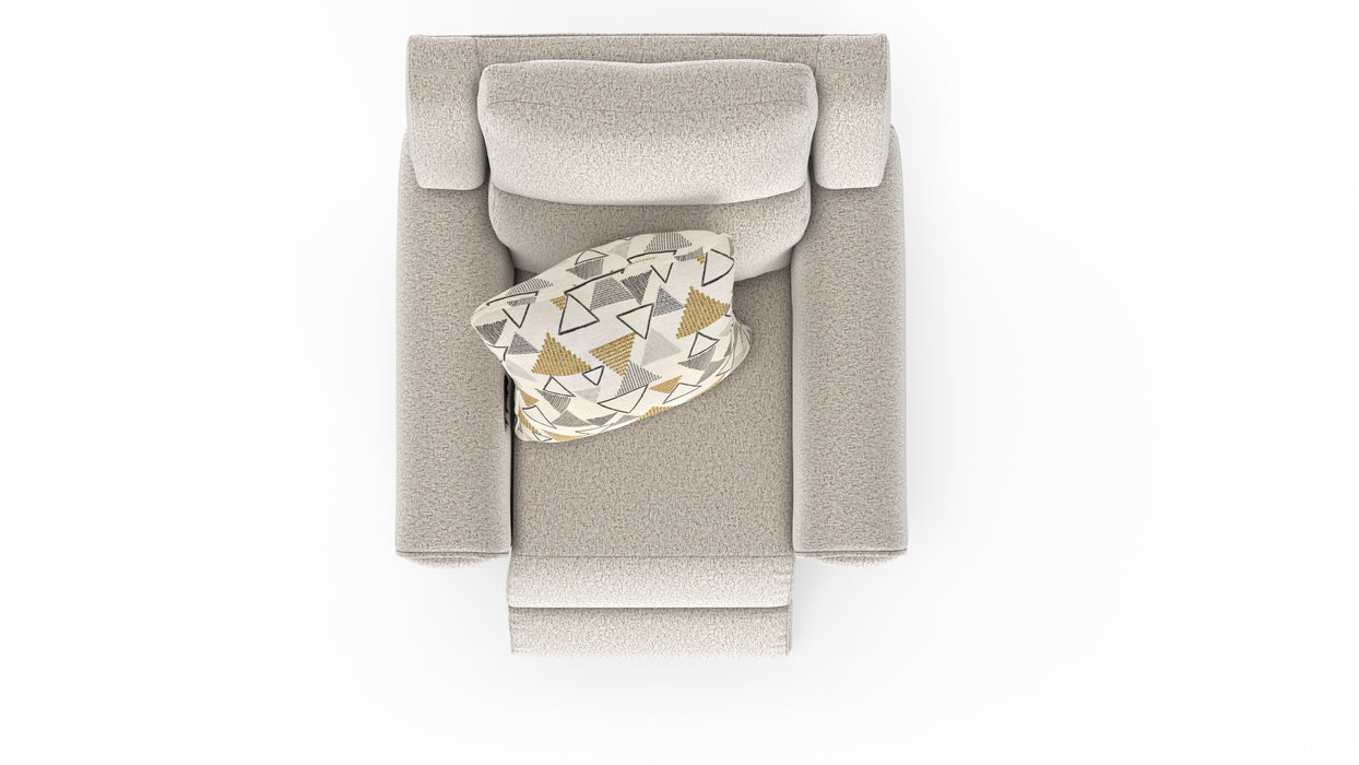 Catnapper - Micah Power Headrest Power Deep Seat Lay Flat Recliner in Oatmeal - 615407-OATMEAL - GreatFurnitureDeal