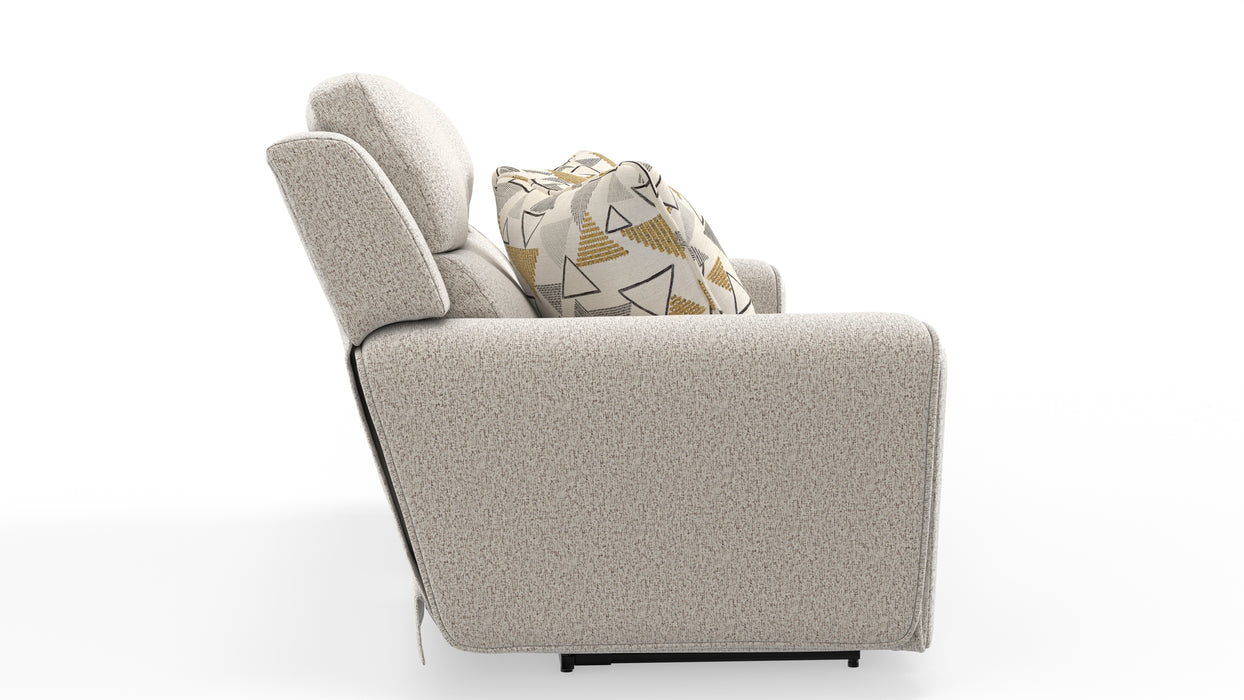 Catnapper - Micah Power Headrest Power Deep Seat Reclining Console Loveseat in Oatmeal - 61549-OATMEAL - GreatFurnitureDeal