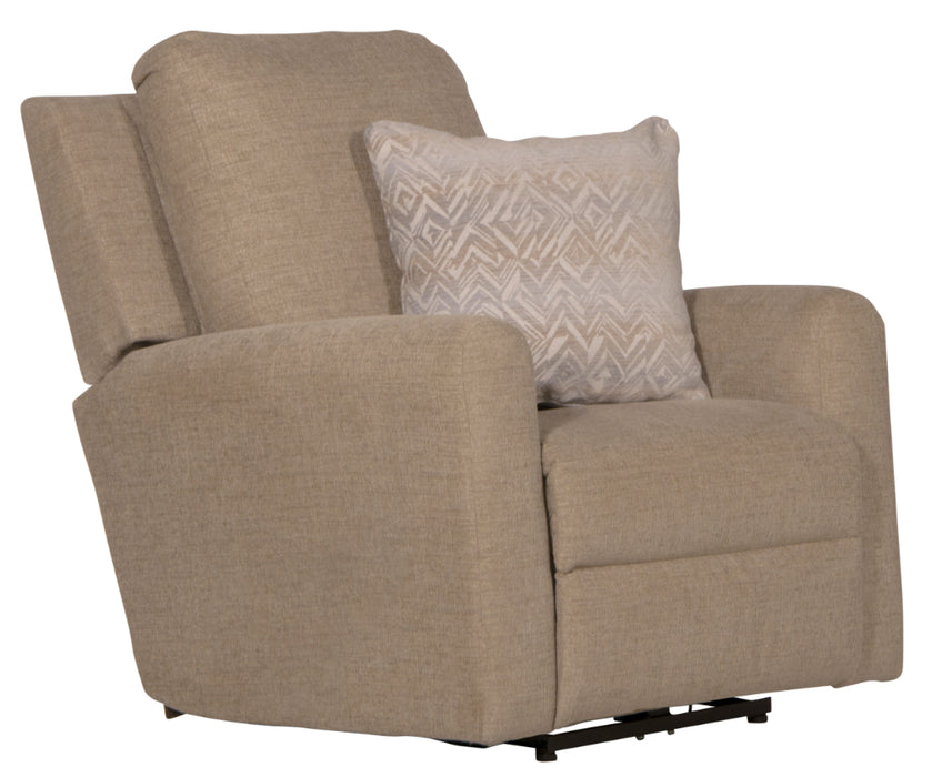 Catnapper - Calvin Power Wall Hugger Recliner in Putty/Sand - 61630-4-PUTTY - GreatFurnitureDeal