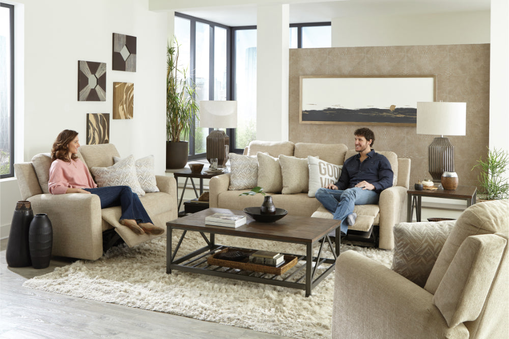 Catnapper - Calvin Power Reclining Sofa in Putty/Sand - 61631-PUTTY - GreatFurnitureDeal