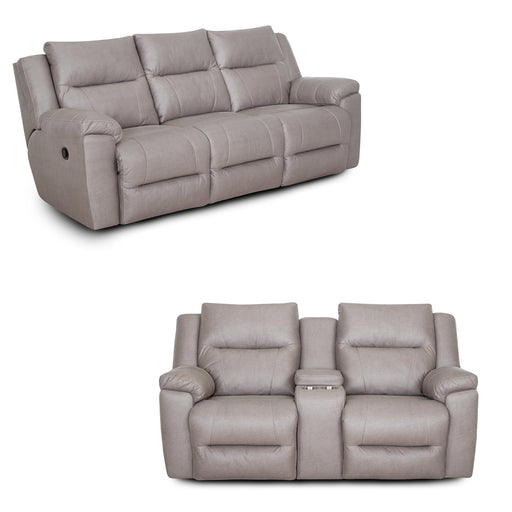 Franklin Furniture - 616 Ransom 2 Piece Power Reclining Sofa Set in Astrid Stone - 61644-83-61634-83 - GreatFurnitureDeal